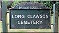 Long Clawson Cemetery sign