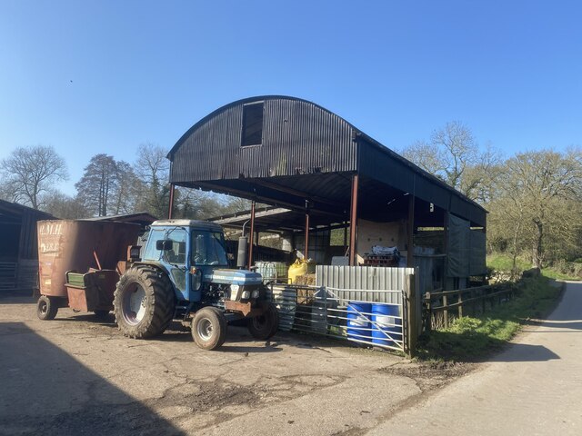 Tractor and Dutch barn