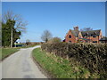 Road junction and house