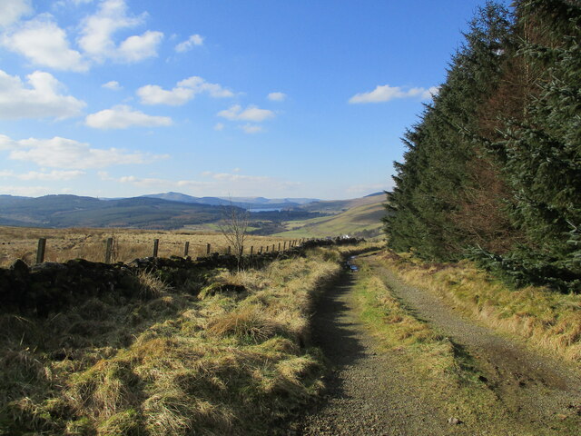 View towards the Carron valley from the old drove road on Tarduff Hill