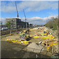 Building work north of Mill Road Bridge