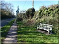 Bench with a view, on Hopcott Road