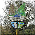 TL8567 : Fornham St Martin cum Fornham St Genevieve village sign by Adrian S Pye