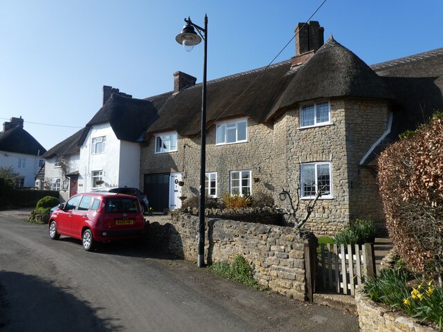 Thatched cottages in 'New Town'