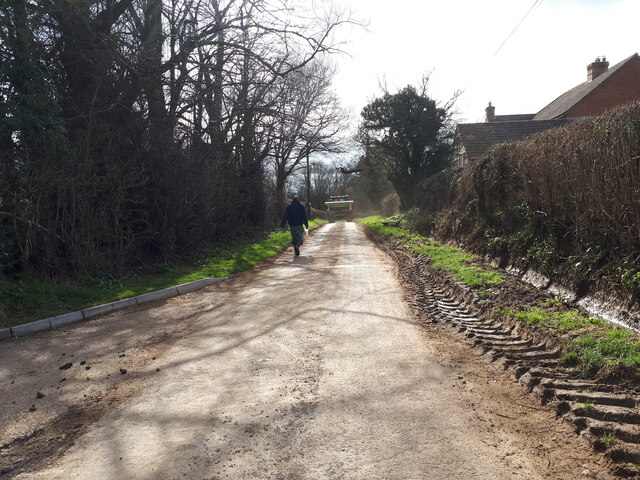 Day's Lane near Whitelands Cottage