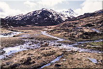NN2873 : Paths and rivulets at Lairig Leacach by Trevor Littlewood