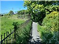 A footpath below the A539 at Trevor