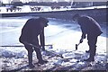ST5367 : Barrow Gurney Water Filtration Works - Removing ice from filterbeds by Richard Park
