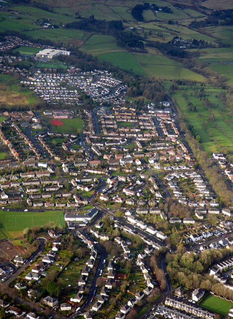 Milngavie from the air
