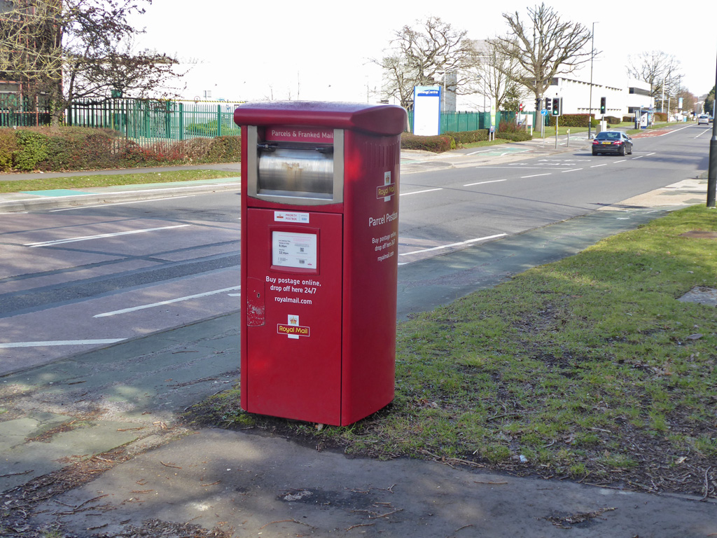 Parcel post box for prepaid items,... © Robin Webster Geograph