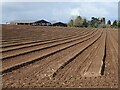 SO8351 : Ploughed field near Manor Farm by Philip Halling