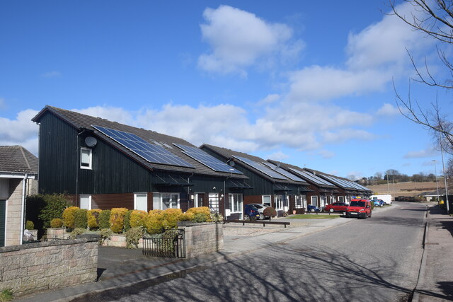 Eco houses, Station Road, Newmachar