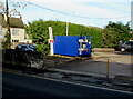 SO4107 : Blue tank, High Street, Raglan, Monmouthshire by Jaggery