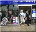 SJ9494 : Cancer Research scarecrows by Gerald England
