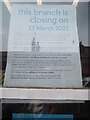 SP8901 : Closure Notice at TSB, Great Missenden by David Hillas