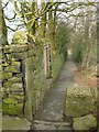 Footpath alongside Victory Gardens