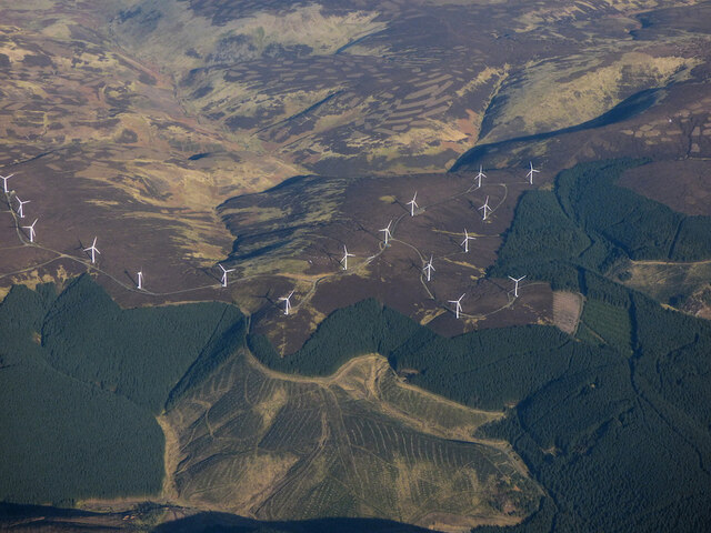 Bowbeat wind farm from the air