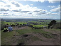 At Grinshill summit on a sunny Spring Sunday