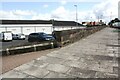 Wall on NE side of Charlotte Street, Victoria Viaduct end