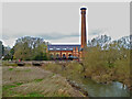 SO8352 : Worcester's first power station and the River Teme by Chris Allen