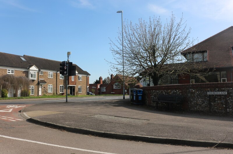 Church Lane at the junction of High... © David Howard cc-by-sa/2.0 ...