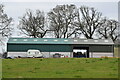 Joinery shed at top of field