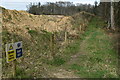 Diverted footpath at Lowdens Copse