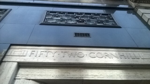Art Deco styling on Fifty-two Cornhill