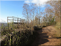 ST1282 : Viewing platform and path beside Taffs Well Quarry by Gareth James