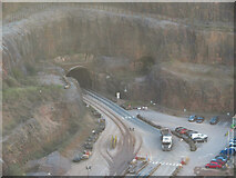ST1282 : Taffs Well Quarry access tunnel by Gareth James