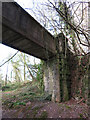 Abutment of footbridge over trackbed of the Barry Railway