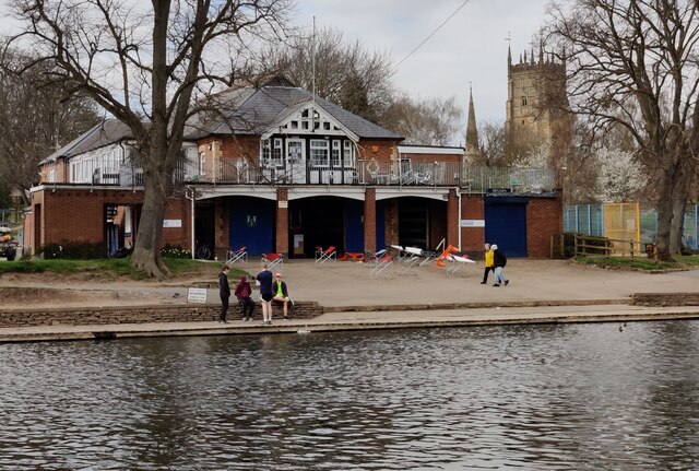 Evesham Rowing Club on the River Avon