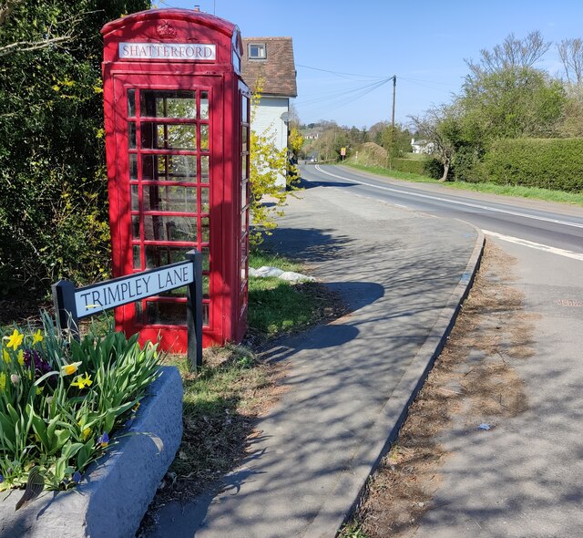 Telephone box in Shatterford