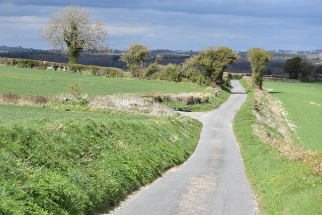 Windwhistle Lane, descending towards West Grimstead