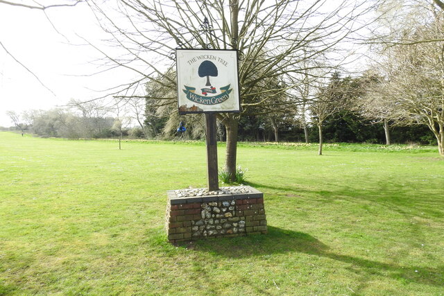 Wicken Green village sign