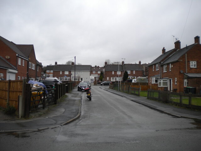 South end of Greenwood Avenue, Huthwaite