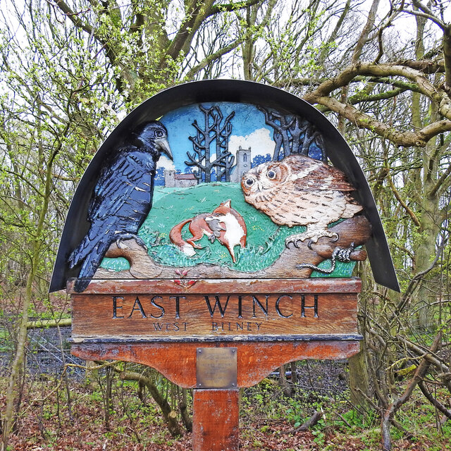 East Winch and West Bilney village sign