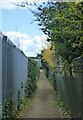 Footpath by the railway, Faversham