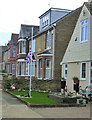 Flag at half mast in Athelstan Road, Faversham