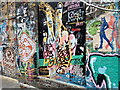 View of street art on the rear of warehouses on Blackall Street #10