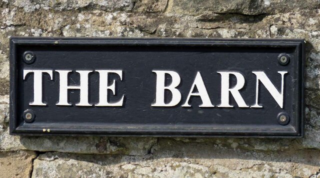 The Barn sign