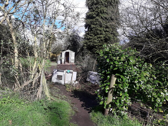 Blocked/diverted footpath at Kemberton Mill Cottage