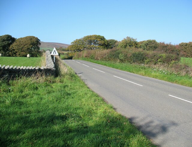 The B5281 road near Broughton Beck