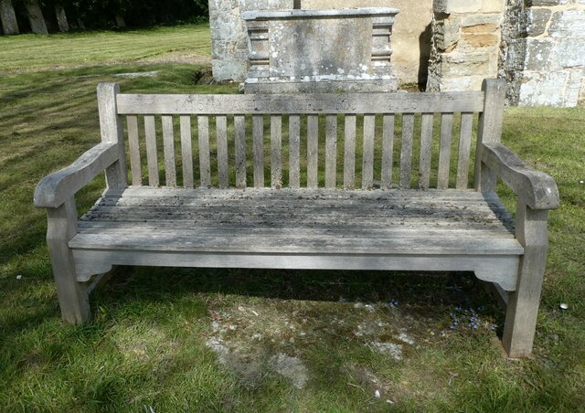 Agincourt bench in Trotton Churchyard