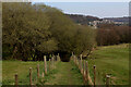 Public Footpath descending towards Stump Cross