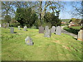 Headstones in the churchyard, Freeby