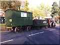 Steamroller and trailers, East Meadway