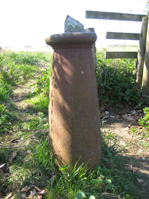 Not so Old Boundary Marker on the Teesdale Way east of Mortham Tower