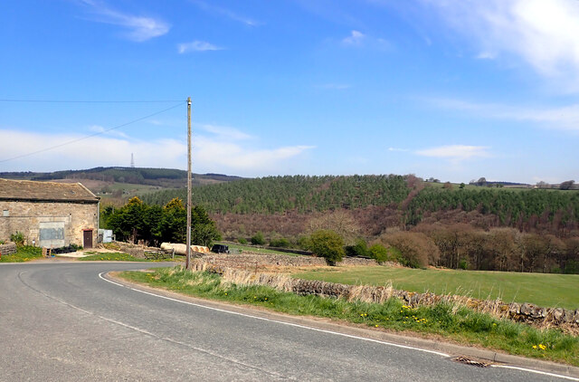 A view from Brame Lane (B6451), Farnely