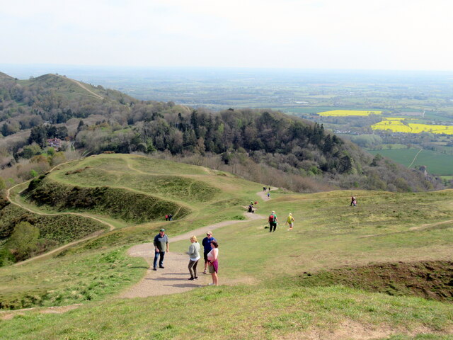 The path down from The British Camp Hillfort